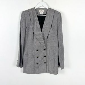 Vintage Worthington Houndstooth Rayon Blazer 8
